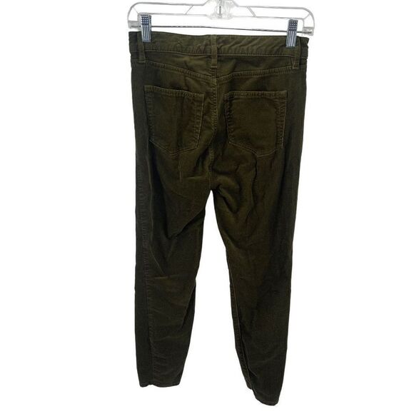 LOFT Women's Corduroy Pants High Waist Skinny Stretch Casual green olive Size 4 - Picture 5 of 10